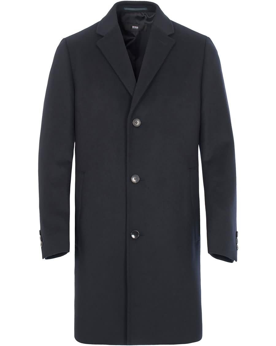 boss stratus1 woolcashmere coat dark blue På Salg Rimelig 6z3qm